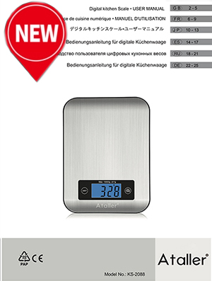 KS-2088 Kitchen Food Scale User Manual Ver202301